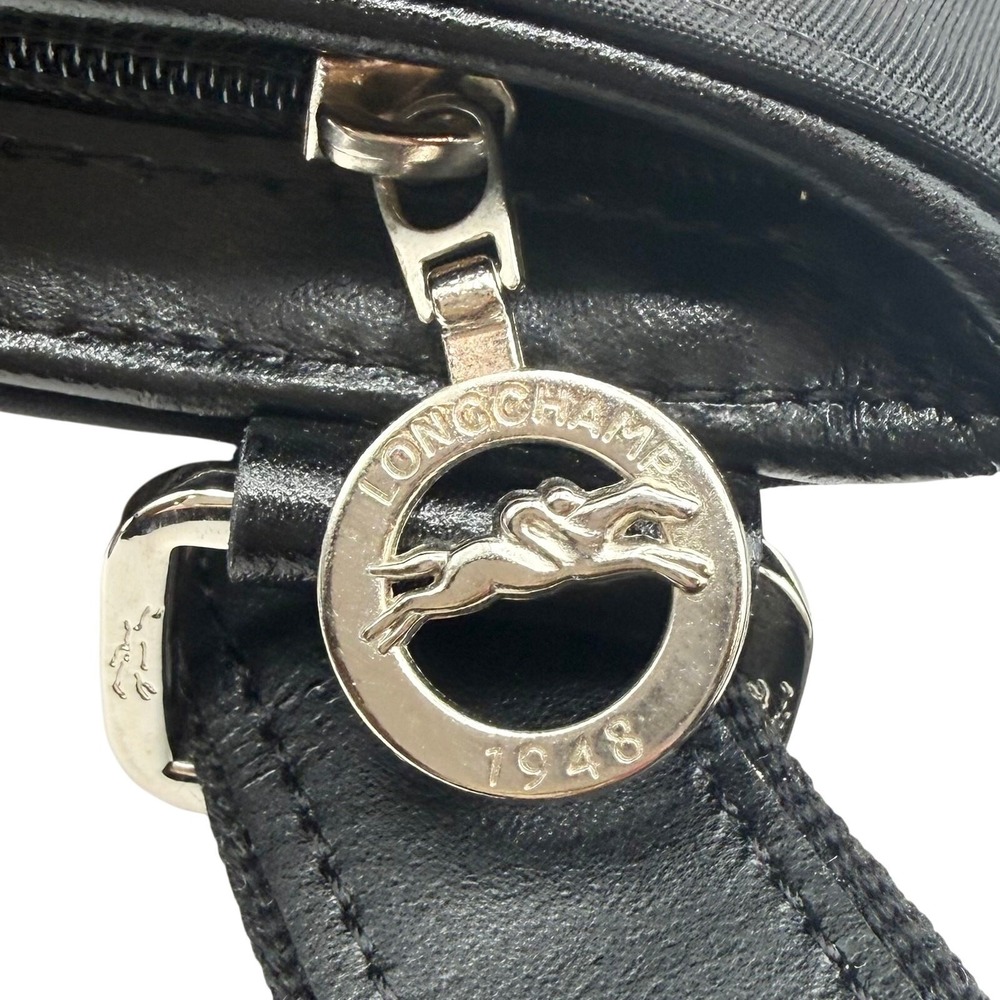 Vintage Longchamp Le Pliage "Déposé" Crossbody / Shoulder Bag Black Nylon France - Picture 6 of 13